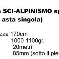 SCI spaiato 170cm p:1-1.1kg - r:20m Largh:85mm