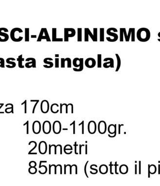 SCI spaiato 170cm p:1-1.1kg - r:20m Largh:85mm