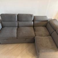 Divano a L con letto estraibile