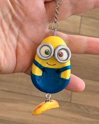 Portachiavi pietra antistress Minion  artigianale