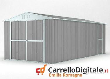 Box garage auto in Acciaio 327x611cm grigio chiaro