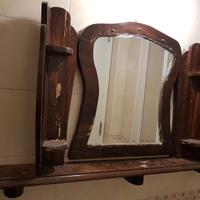 mobile bagno con specchio antico arte povera