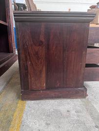 Mobile TV in Legno Massello Scuro