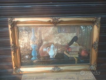 dipinto olio su tela vintage