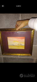 Quadro Tramonto Dorato