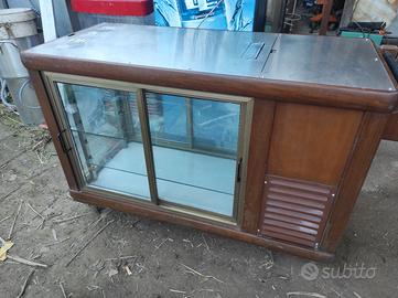 carrello frigo tavolo frigo con ruote in legno