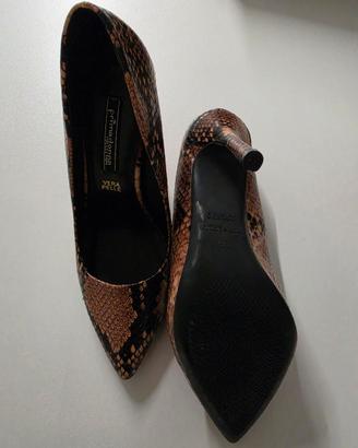 Scarpe décolleté effetto pitone