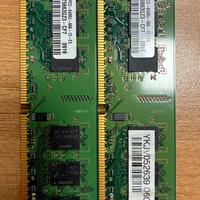 Memoria RAM 2x 2GB PC2 Samsung