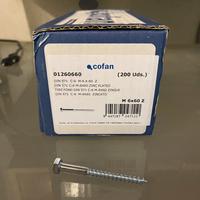 VITI-TIRAFONDI per legno zincati 6X60 MM 200 PZ