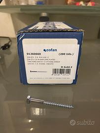 VITI-TIRAFONDI per legno zincati 6X60 MM 200 PZ