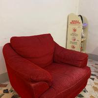 Poltrona bordeaux da salotto