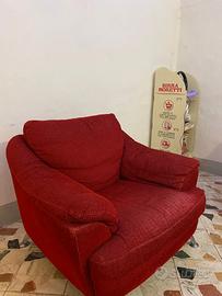Poltrona bordeaux da salotto