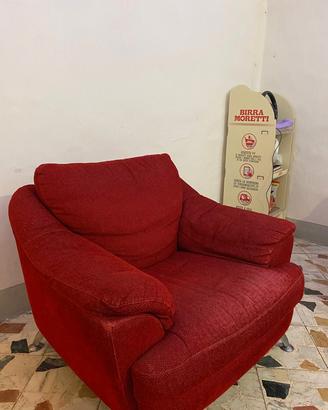 Poltrona bordeaux da salotto