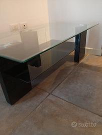 tavolino in vetro da soggiorno nero lucido dimensi