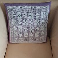 Federa con inserto all uncinetto 