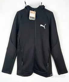Felpa Puma con Zip e Cappuccio Nera