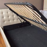 Letto contenitore in ecopelle con materasso 