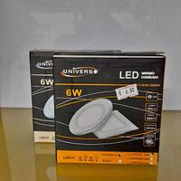 2 pz. FARETTI QUADRATI 6 WATT LUCE CALDA