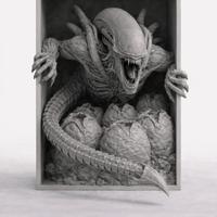 diorama libreria Alien Xenomorfo