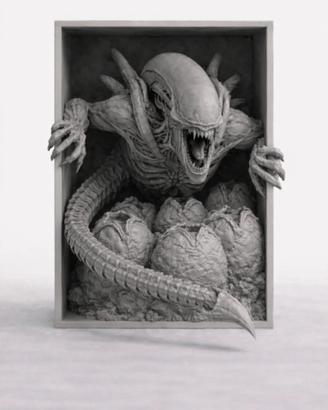 diorama libreria Alien Xenomorfo