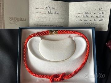 Collana in corallo e oro possibile orecchini