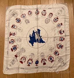 Foulard con stemmi e mappe