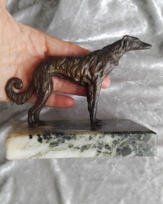1920-30 | Levriero Russo (Borzoi) | bronzo patinat