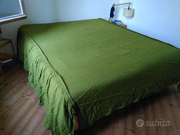 Copriletto vintage anni '70 verde acido