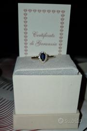 anello oro con zaffiro e diamanti 