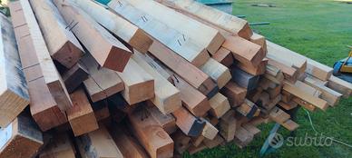 travetti in legno 70x70x 1mt