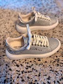 SCARPE JOHN RICHMOND N. 38 GLITTERATE ARGENTO