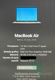 MACBOOK AIR 13-INCH 2020