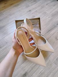 scarpe bianche con tacco basso