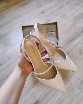 scarpe bianche con tacco basso