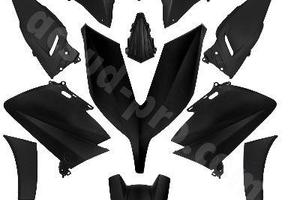 KIT CARENE TMAX 530 T MAX 530 2015>2016 NERO OPACO
