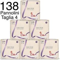138 Pannolini bambini Taglia 4 (8-14 mesi 10-15kg)
