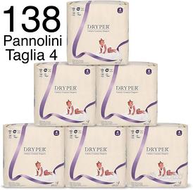 138 Pannolini bambini Taglia 4 (8-14 mesi 10-15kg)