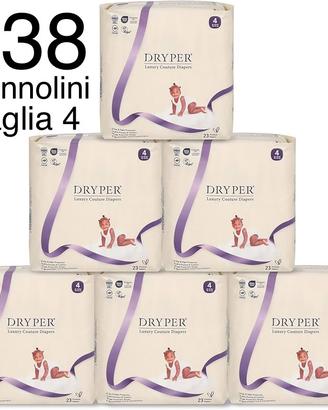 138 Pannolini bambini Taglia 4 (8-14 mesi 10-15kg)