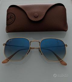 Occhiali da sole Rayban esagonale (lente blu)
