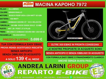 KTM MACINA KAPOHO 7972 pronta consegna