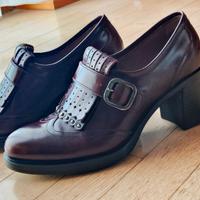 mocassino donna bordeaux tacco 5 