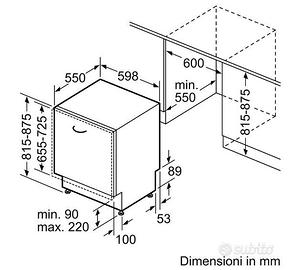 LAVASTOVIGLIE DA INCASSO BOSCH SMV2HVX02E