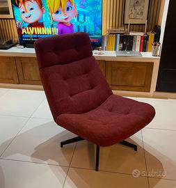 Poltrona girevole ikea HAVBERG rossa