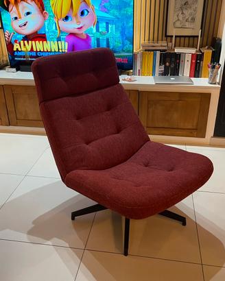 Poltrona girevole ikea HAVBERG rossa