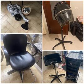 Poltrone parrucchieri e asciugacapelli altrezzi