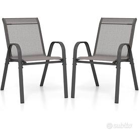 Set di 2 Sedie da Giardino