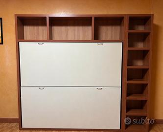 Mobile letto a castello a scomparsa + libreria