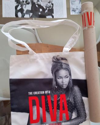Tote bag nuova di Guess+ poster di Naomi Campbell 