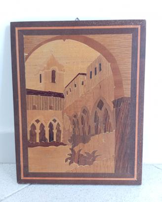 quadro legno intarsiato