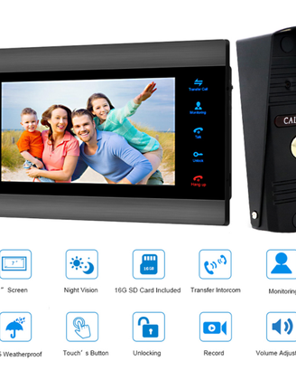 Videocitofono a colori per esterno monitor 7"